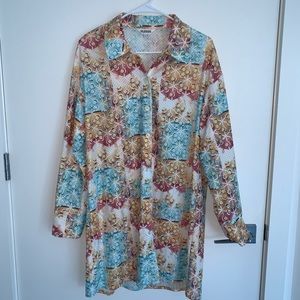 Vleeda button down dress colorful